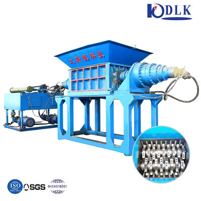 Double Shaft Shredder with 42CrMo Blade PLC Control and High Torque Low Speed for Plastic Crusher Recycling Machine