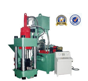 Green Scrap Metal Chip Briquetter 45kw High Power Operation Working Smoothly